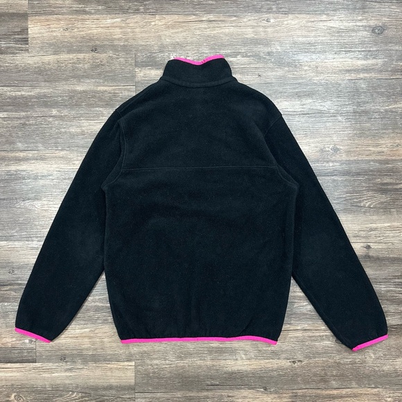 Patagonia Synchilla Fleece Black And Pink Women's Size Small Pullover Snap - Picture 5 of 6